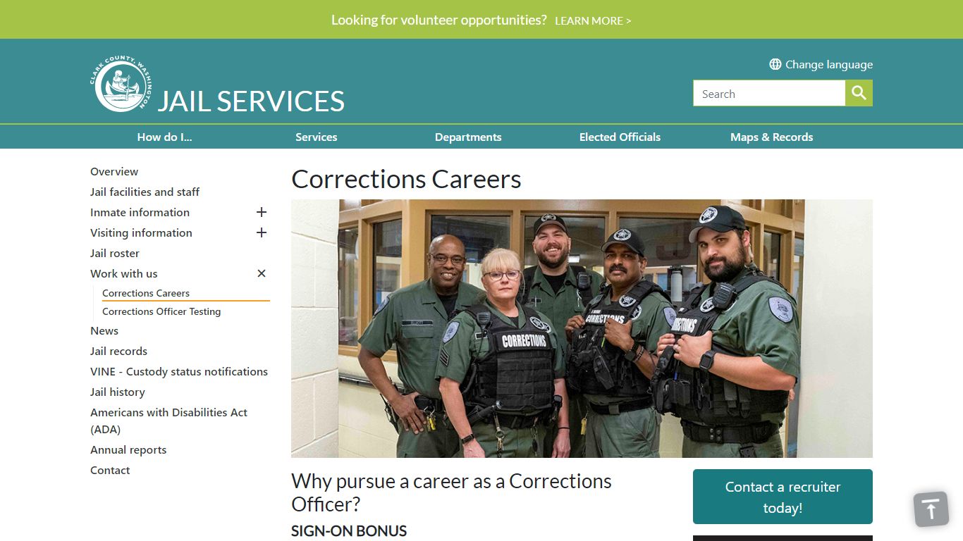 Corrections Careers | Clark County