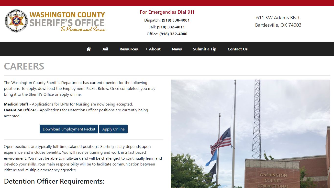 Career Opportunities - Washington County Sheriff's Office